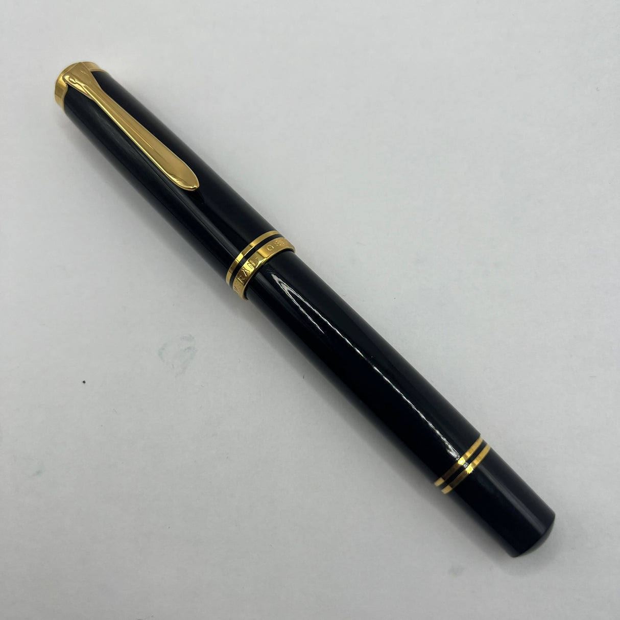 Pelikan Souveran Black M1000 Fountain Pen -  Very Flexible Fine 18kt Gold Nib