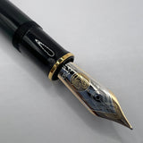 Pelikan Souveran Black M1000 Fountain Pen -  Very Flexible Fine 18kt Gold Nib