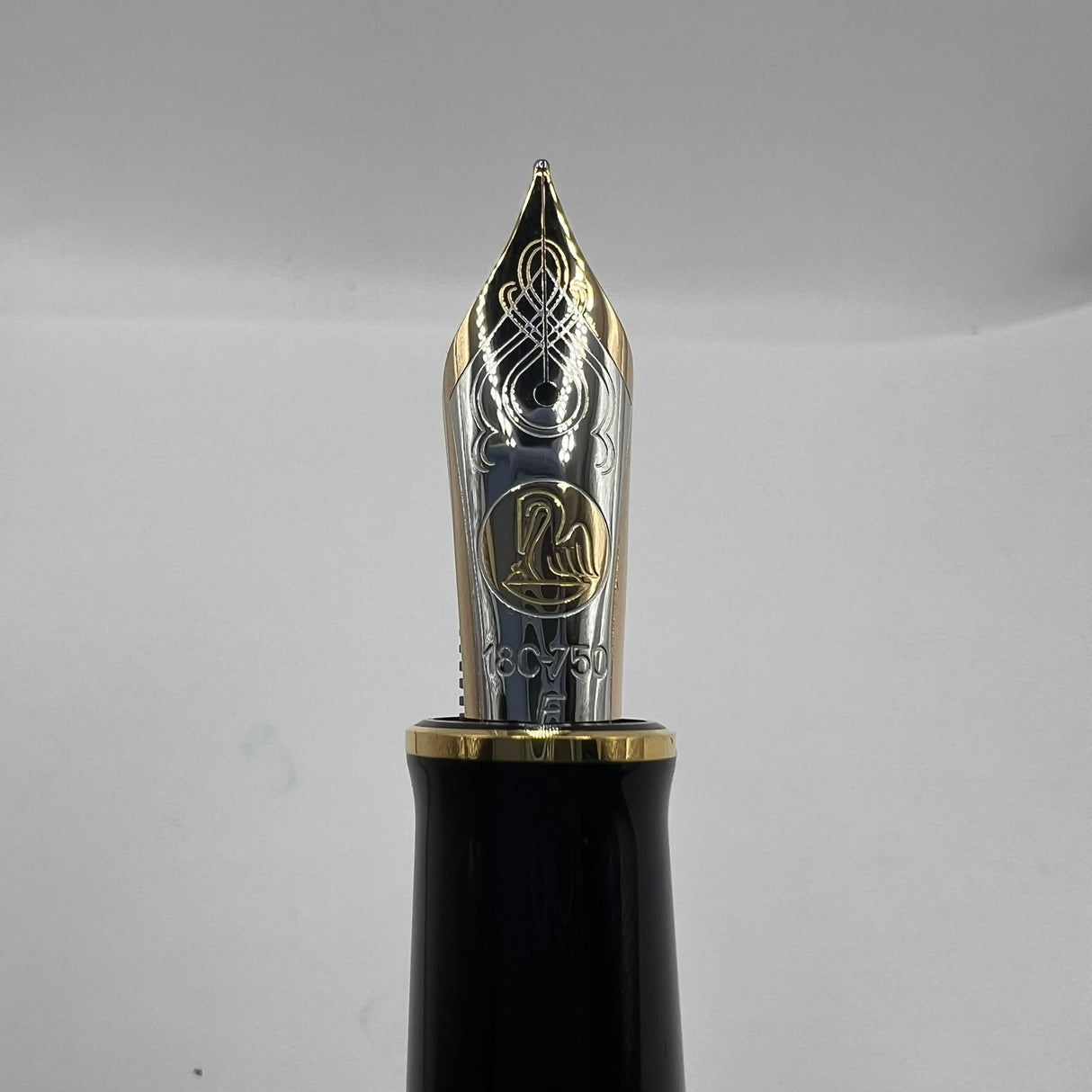 Pelikan Souveran Black M1000 Fountain Pen -  Very Flexible Fine 18kt Gold Nib