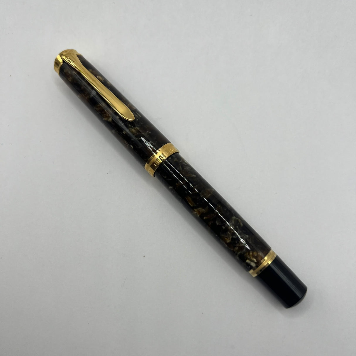 Pelikan Souveran Renaissance Brown M1000 Fountain Pen -  Very Flexible Fine 18kt Gold Nib