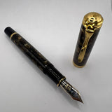 Pelikan Souveran Renaissance Brown M1000 Fountain Pen -  Very Flexible Fine 18kt Gold Nib