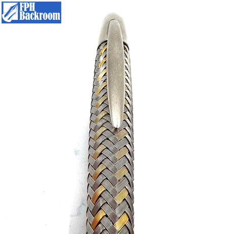 Porsche Design Ballpoint Pen - Tec-Flex Woven Stainless Steel & Gold Plate