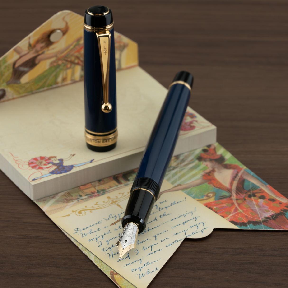 Pilot Custom 845 Prussian Blue Fountain Pen Collection