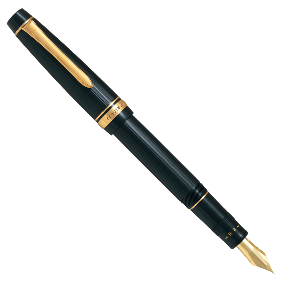 Pilot Justus 95 Black Gold Trim - Fountain Pen