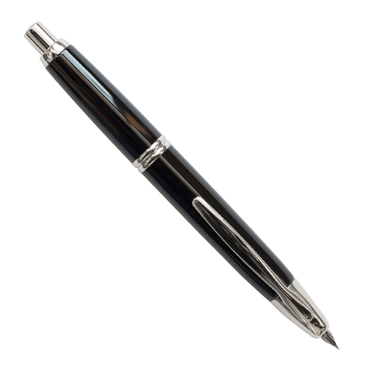 Pilot Vanishing Point Black/Rhodium - Fountain Pen (Retractable Nib)