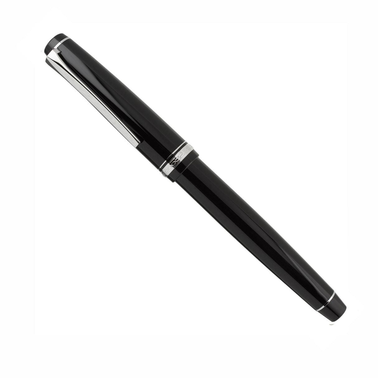 Pilot & Namiki Falcon Black/Rhodium Trim - Fountain Pen (14kt Nib)