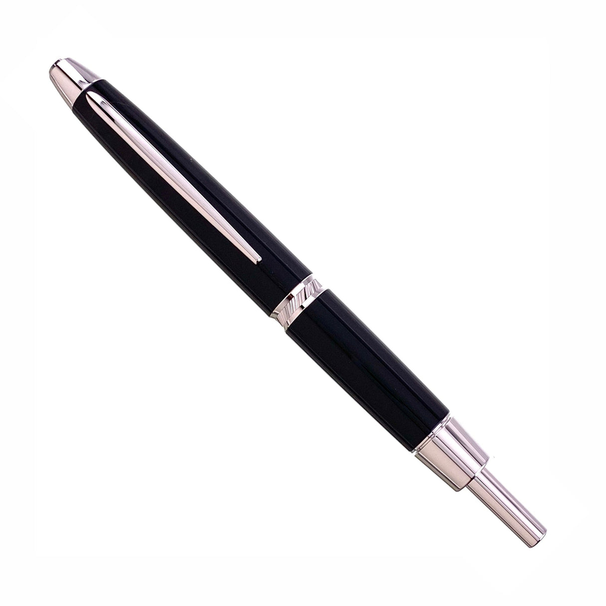 Pilot & Namiki Vanishing Point LS Black & Rhodium - Fountain Pen (18kt Gold Nib)