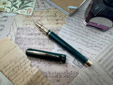 Pineider Avatar UR Anniversary Green w/Yellow Gold Trim Limited Edition - Rollerball