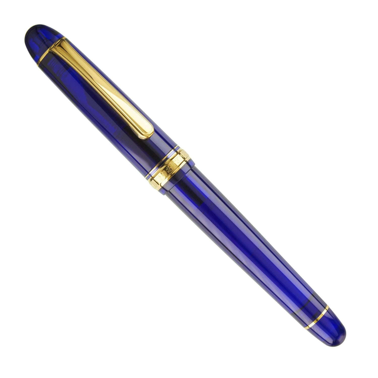 PLATINUM Penna stilografica giapponese #3776 Century Gold Trim Chartres Blue SF/Blu/0,30-036 mm/Fatto a mano/penna in oro 14 carati/con confezione regalo /penna stilografica, PNB15000-51SF PLATINUM Penna stilografica giapponese #3776 Century Gold Trim Chartres Blue SF/Blu/0,30-036 mm/Fatto a mano/penna in oro 14 carati/con confezione regalo /penna stilografica, PNB15000-51SF