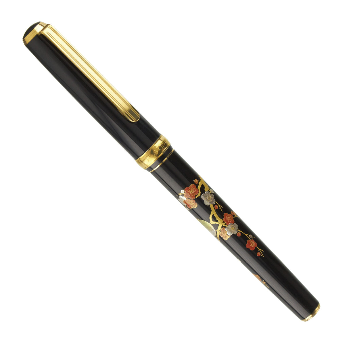 Platinum Modern Maki-e Fountain Pen - Crane & Mt. Fuji - 18k Medium