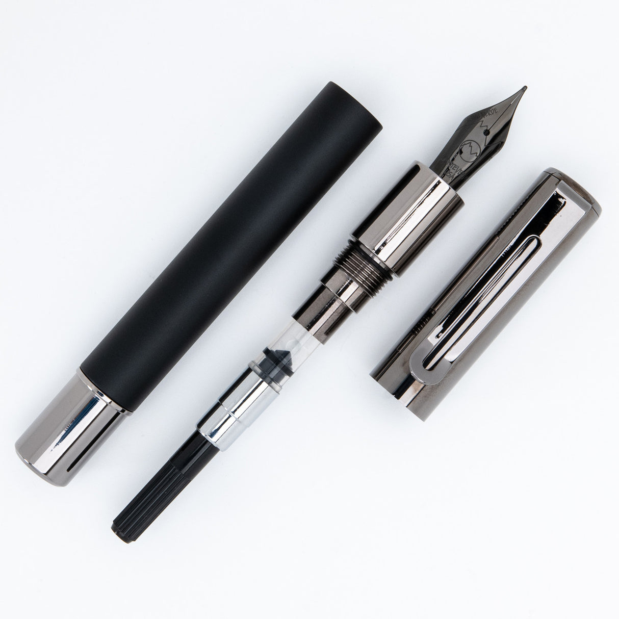 Monteverde USA® Ritma Anodized Black Fountain Pen  w/ JoWo Nib