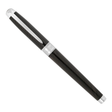 S.T. Dupont Mane Guilloche Line D Eternity Large Black & Palladium Fountain Pen Collection