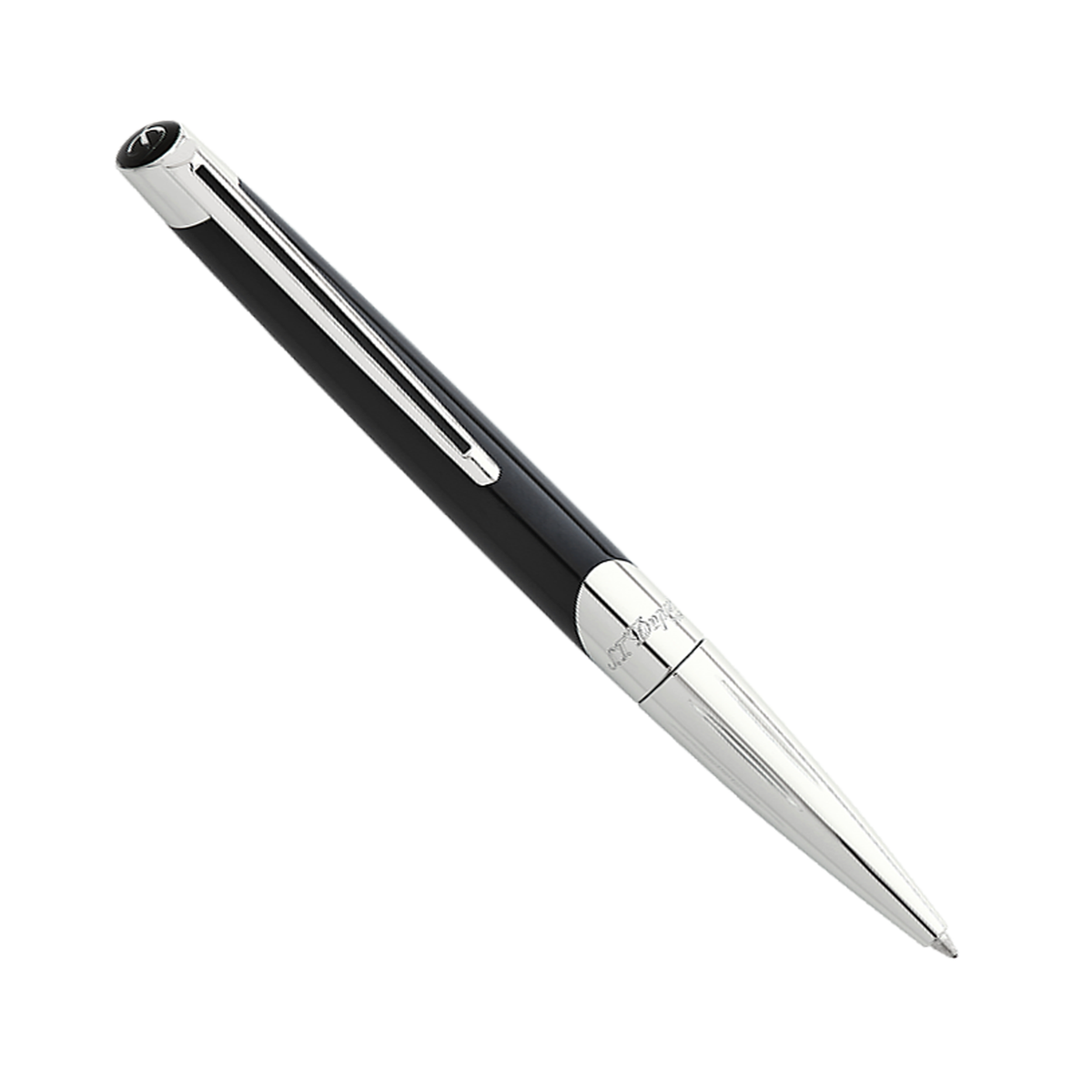 筆記具 S.T. Dupont for 0.95 Ballpoint pen 96427 S.T. Dupont Defi Millennium Black/Chrome - Ballpoint Pen