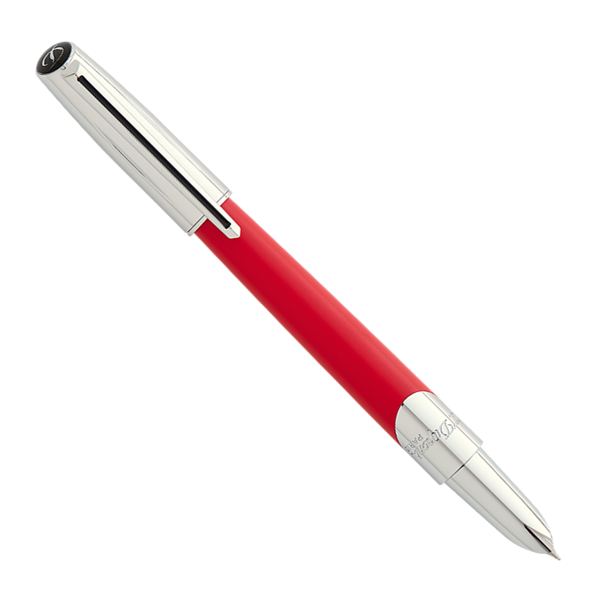 S.T. Dupont Defi Millennium Red Matte/Chrome - Fountain Pen