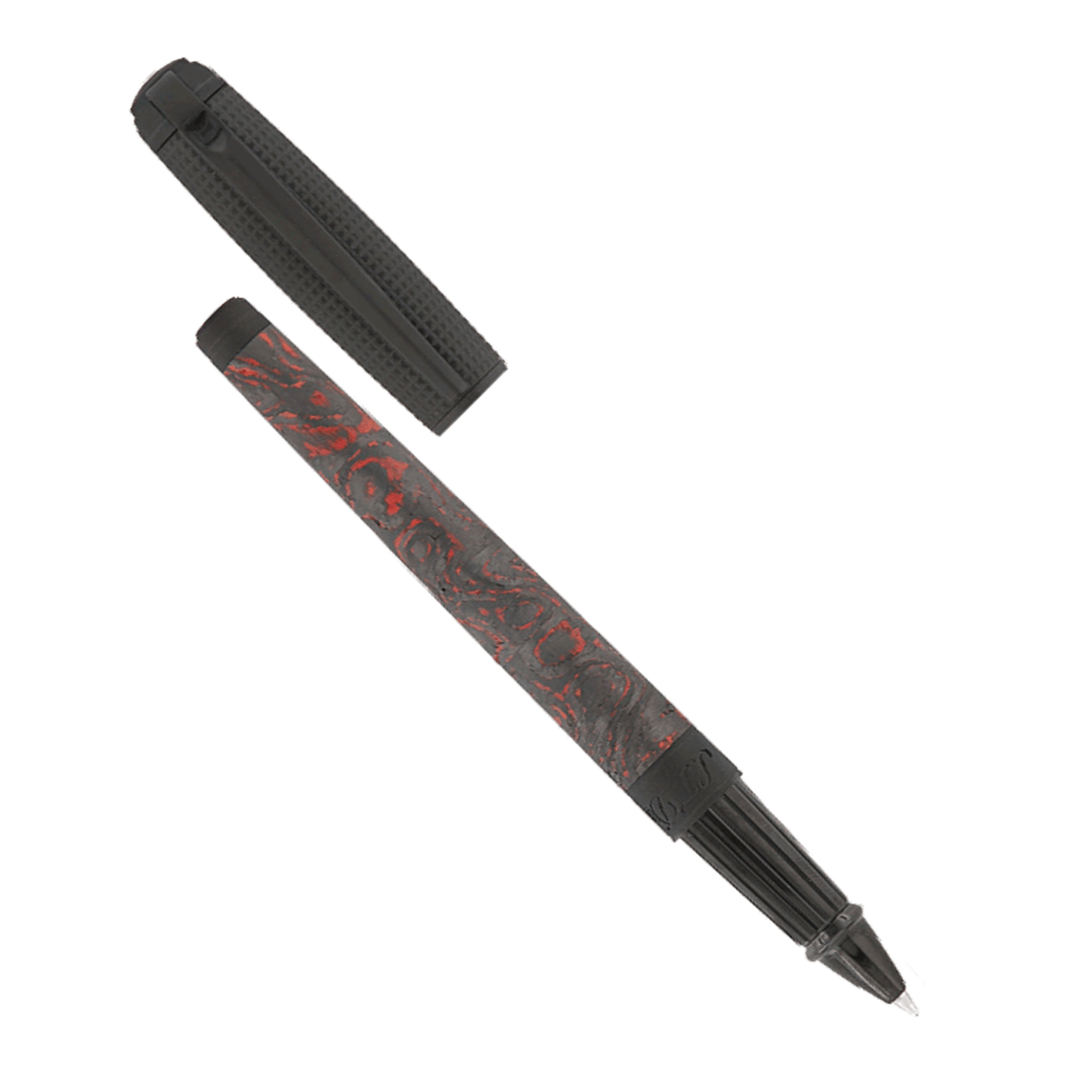 S.T. Dupont Line D Carbon Fiery Lava - Rollerball