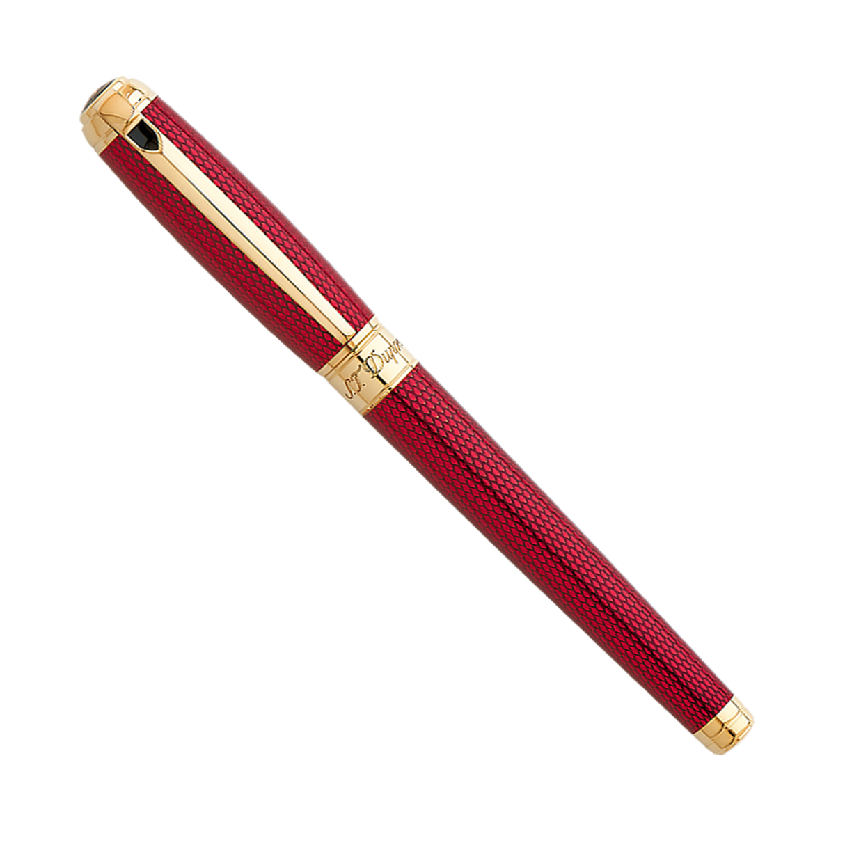 S.T. Dupont Line D Diamond Guilloche Ruby Red - Rollerball
