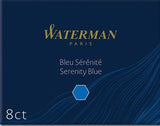 Waterman Ink Cartridges in Serenity Blue (Pack of 8)