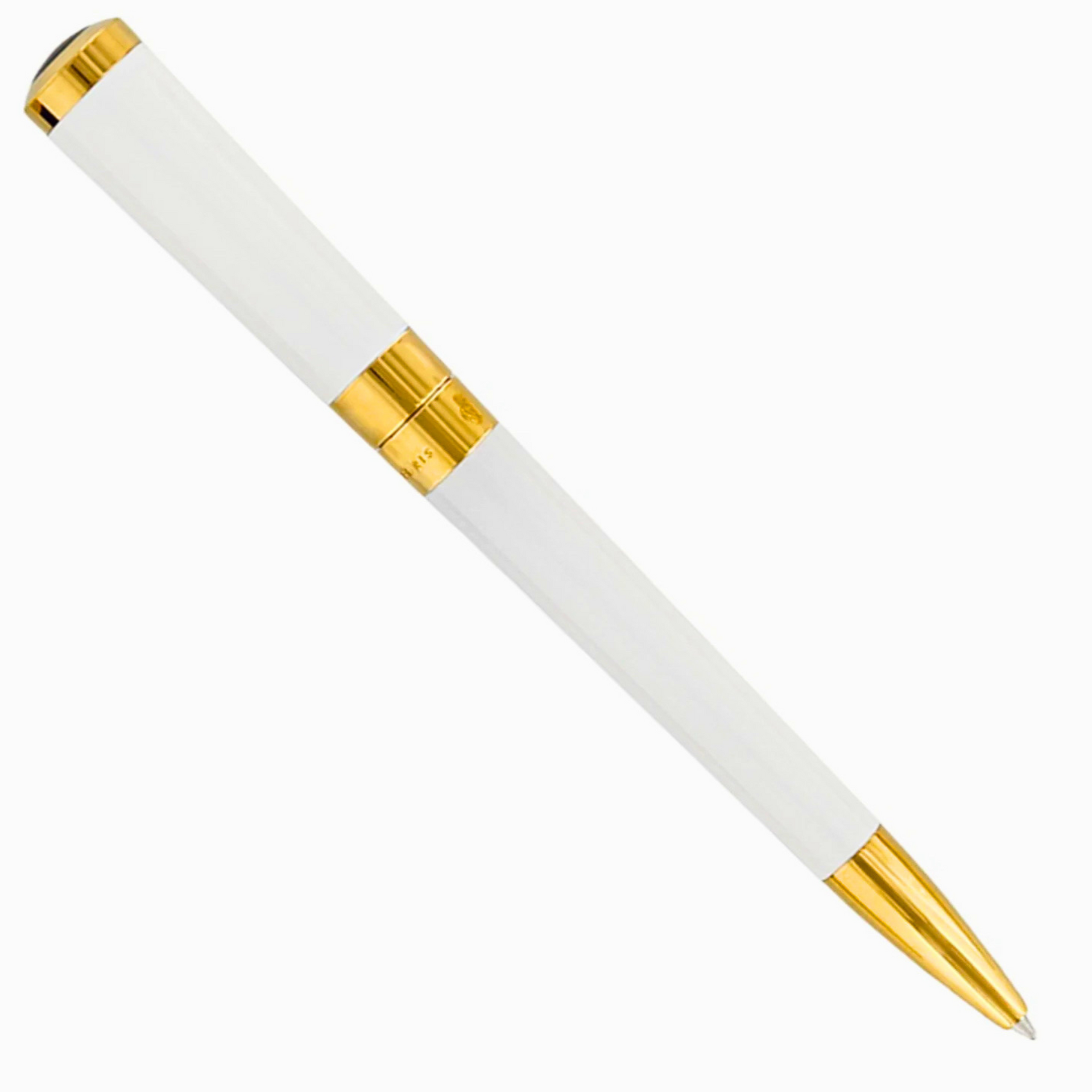 liberté S.T. Dupont Liberte Ballpoint White Lacquer w/Gold Trim