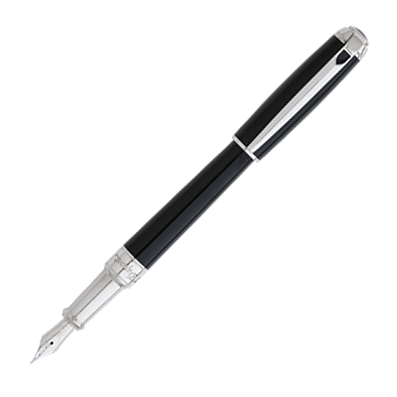 Stylo Dupont Line Noir Laqué Et Palladium - Stylo Bille Ou Roller De Prestige - Neuf Avec étiquettes