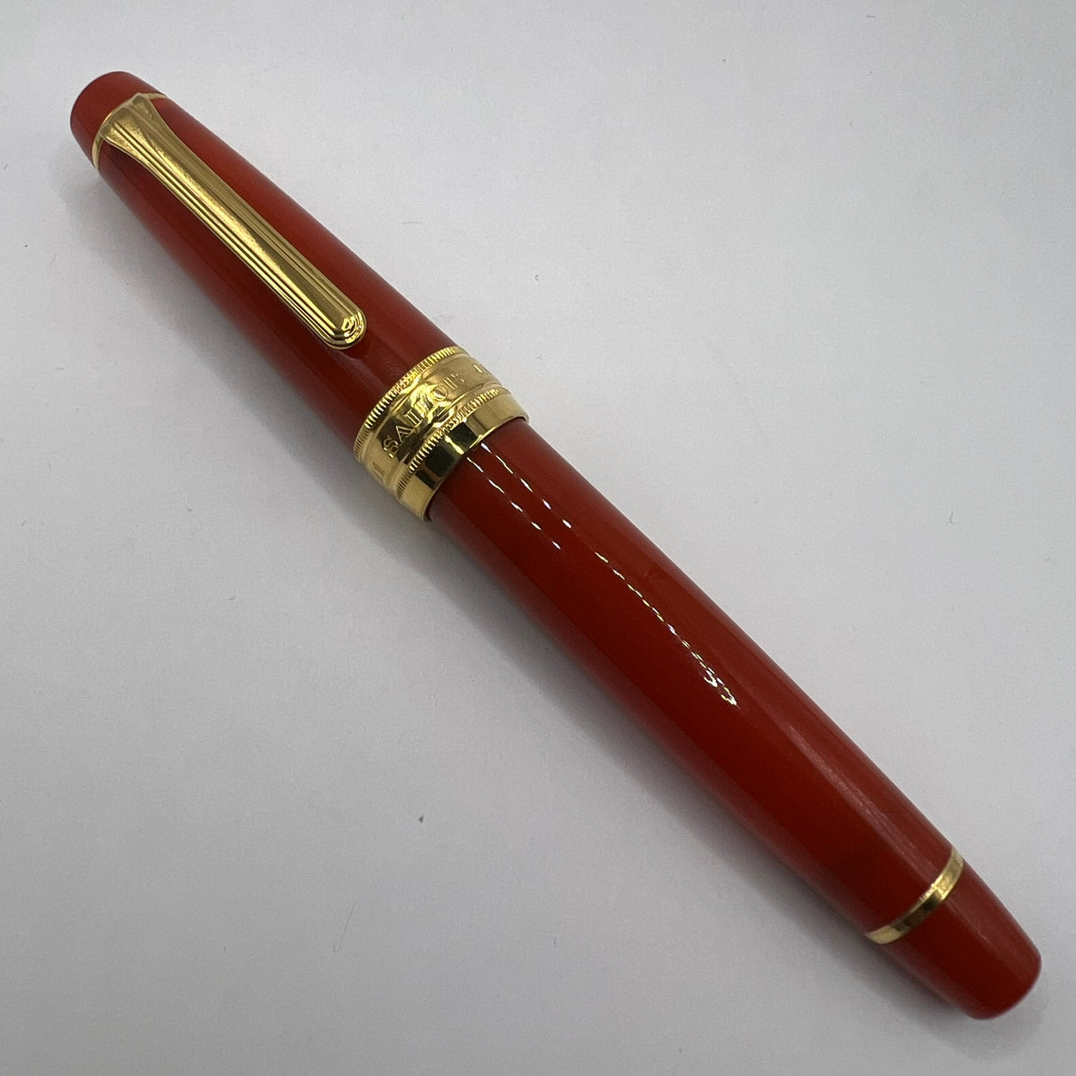Sailor Professional Gear King of Pens Fountain Pen - Pillow Book - Autumn Sky(Coral)  -  Broad 21kt Gold Nib