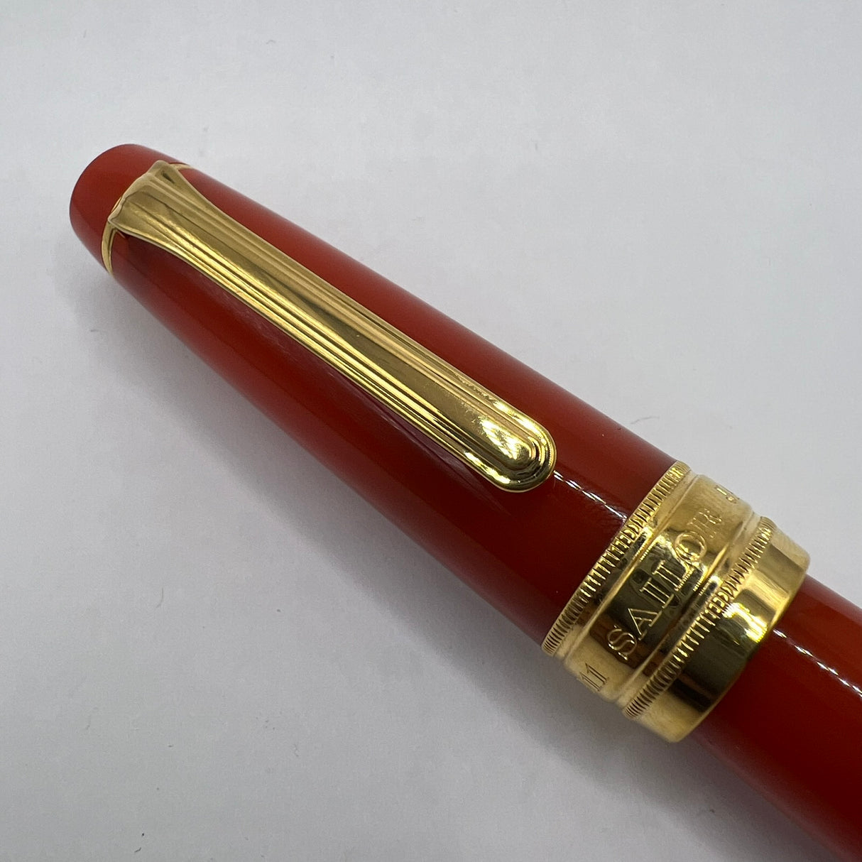 Sailor Professional Gear King of Pens Fountain Pen - Pillow Book - Autumn Sky(Coral)  -  Broad 21kt Gold Nib