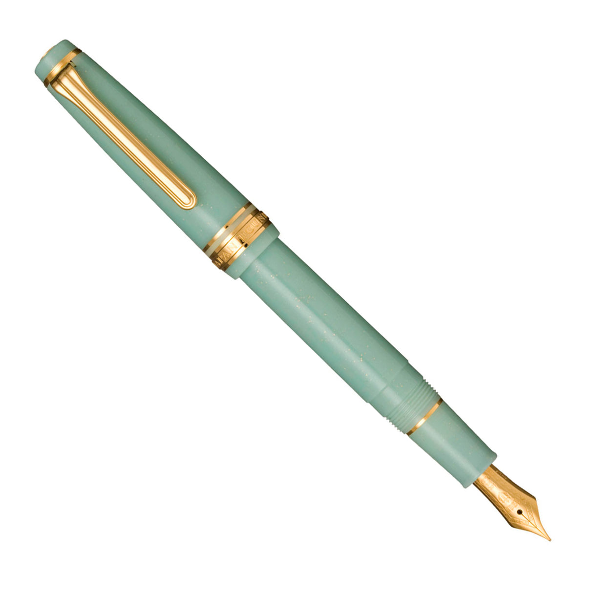 Sailor Pro Gear Slim Fairy Tale Shikiori Dragon Palace Green w/Gold Trim - Fountain Pen (14Kt Nib)