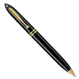 Sheaffer Balance III E893 Glossy Black and Gold Trims Ballpoint Collection