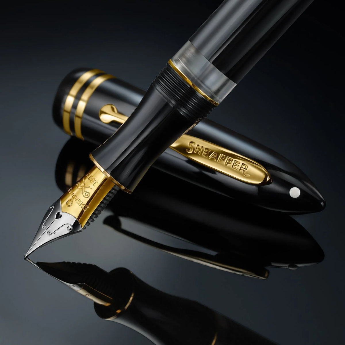 Sheaffer Balance III E893 Glossy Black and Gold Trims Fountain Pen Collection