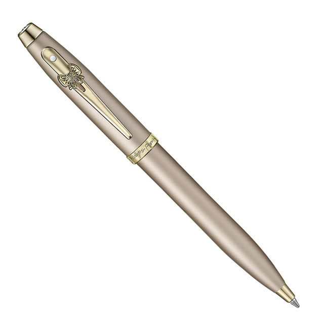 Sheaffer 100 Emily in Paris 9377 Champagne Gold with Champagne Gold Trims and Bow-Shaped Clip Emblem Ballpoint Pen