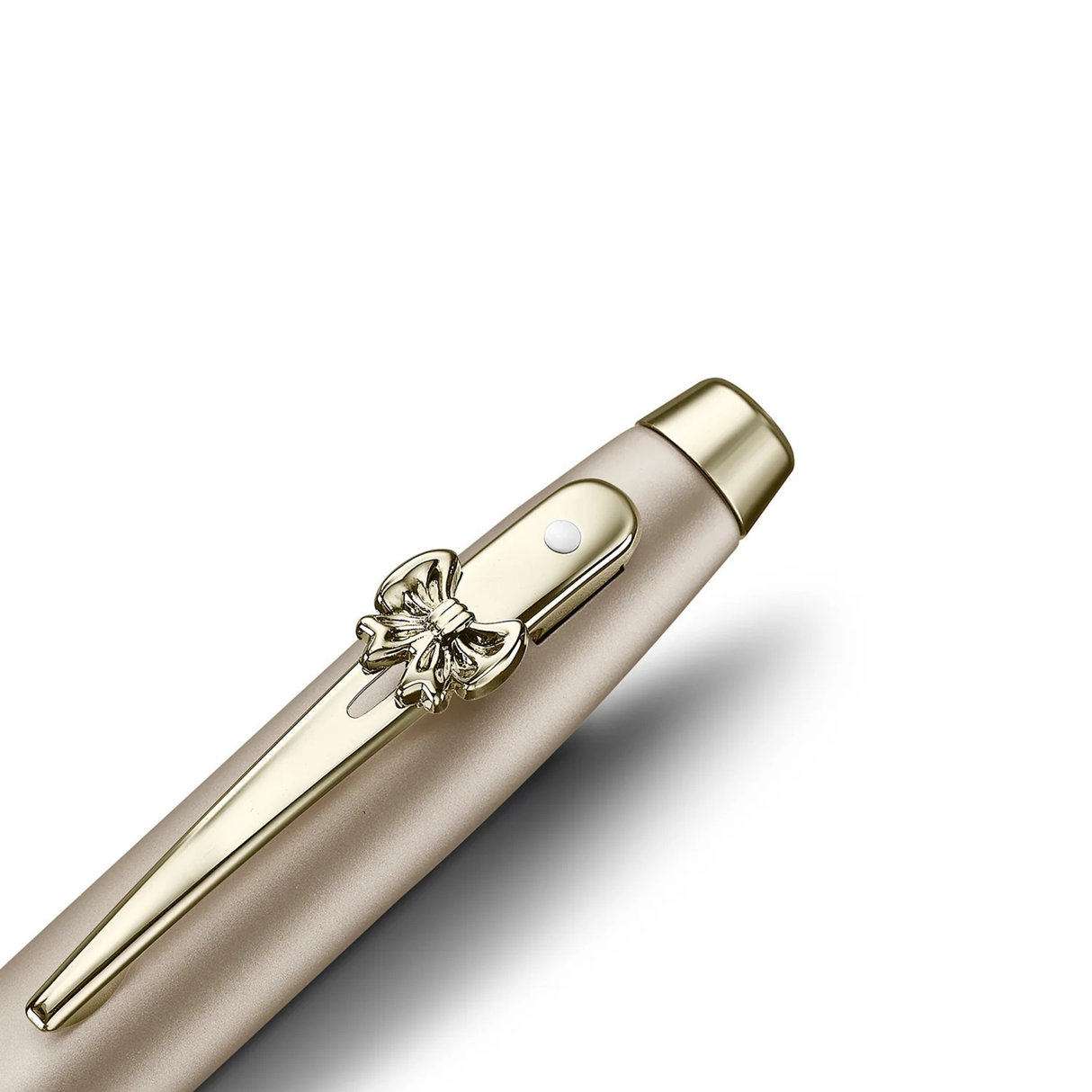Sheaffer 100 Emily in Paris 9377 Champagne Gold with Champagne Gold Trims and Bow-Shaped Clip Emblem Ballpoint Pen
