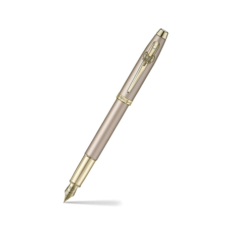Sheaffer 100 Emily in Paris 9377 Champagne Gold Fountain Pen with Champagne Gold Trims and Bow-Shaped Clip Emblem Fountain Pen