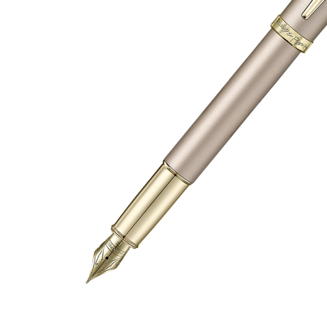 Sheaffer 100 Emily in Paris 9377 Champagne Gold Fountain Pen with Champagne Gold Trims and Bow-Shaped Clip Emblem Fountain Pen