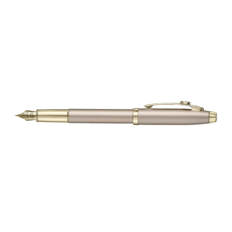 Sheaffer 100 Emily in Paris 9377 Champagne Gold Fountain Pen with Champagne Gold Trims and Bow-Shaped Clip Emblem Fountain Pen