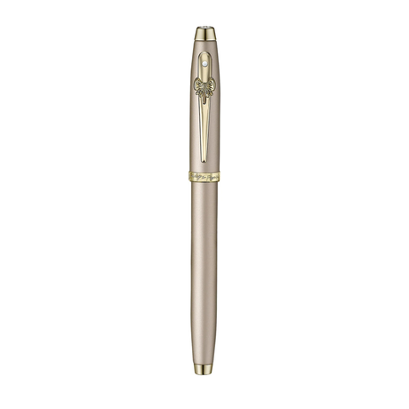 Sheaffer 100 Emily in Paris 9377 Champagne Gold with Champagne Gold Trims and Bow-Shaped Clip Emblem Rollerball