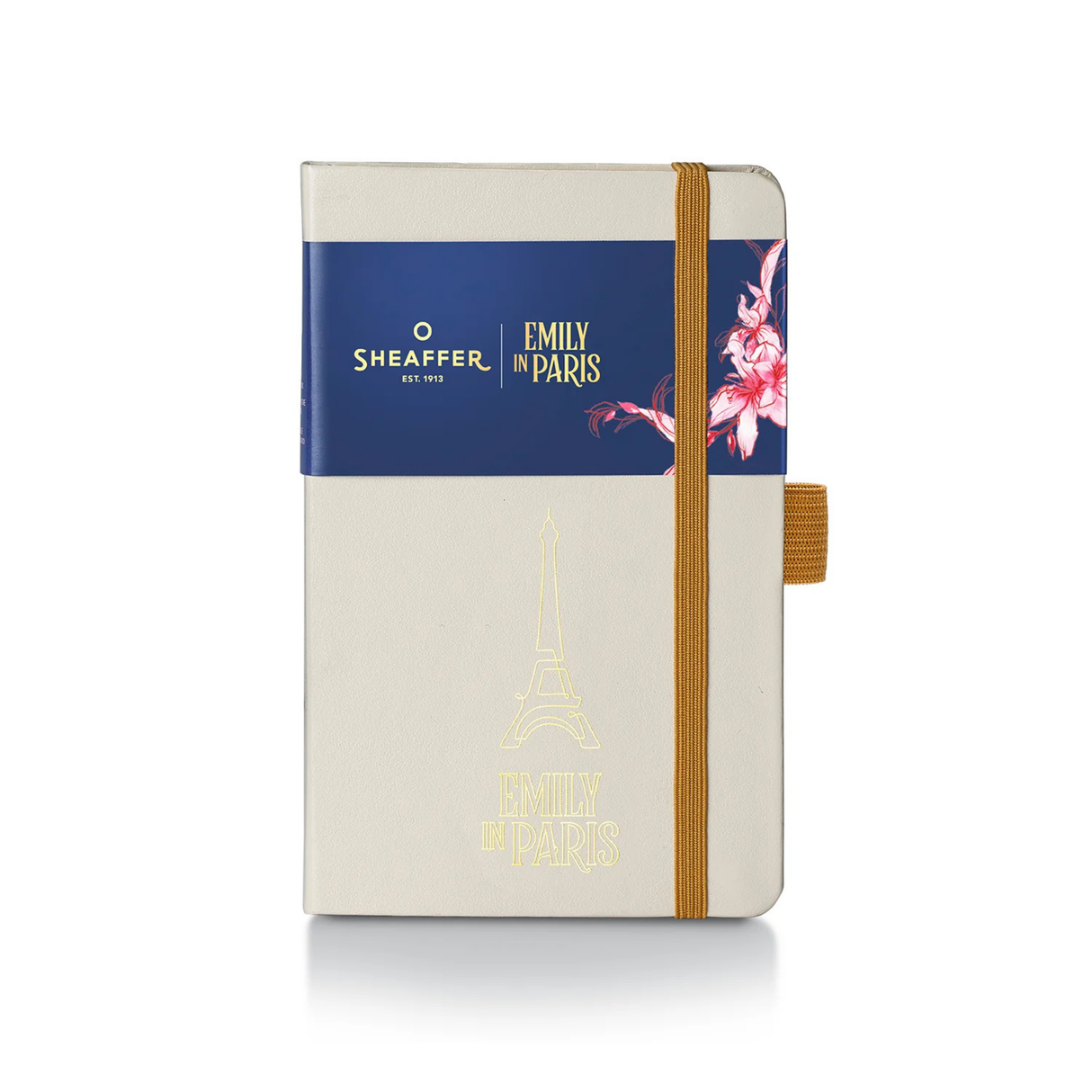Sheaffer 100 Emily in Paris 9377 Champagne Gold Ballpoint Pen with Champagne Gold Trim and Hardbound Small Notebook - Gift Set