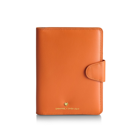 Sheaffer Emily in Paris Full-Grain Leather Passport Case with Pen Loop - Orange