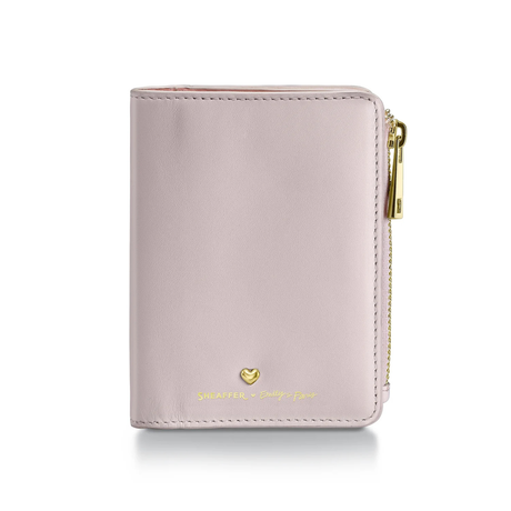 Sheaffer Emily in Paris Full-Grain Leather Zipped Bifold Coin Wallet - Pink