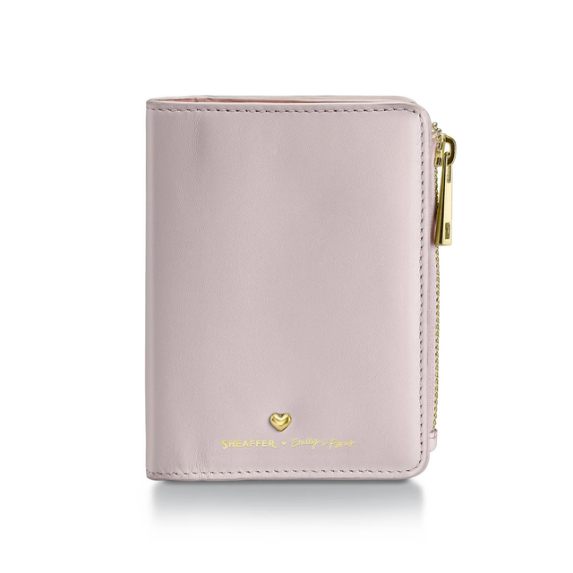 Sheaffer Emily in Paris Full-Grain Leather Zipped Bifold Coin Wallet - Pink