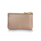 Sheaffer Emily in Paris Full-Grain Leather Zipped Key Fob Pouch - Taupe