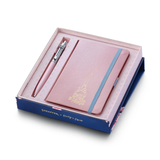 Sheaffer Emily in Paris Sentinel 321 Pink Matte Finish Ballpoint Pen with Chrome Trims and Small Hardbound Notebook Gift Set