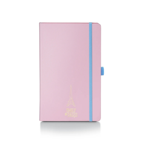 Sheaffer Emily in Paris Medium Notebook 90 GSM Ink Friendly with Embossed Eiffel Tower - Pink