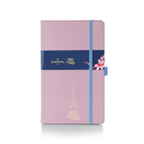 Sheaffer Emily in Paris Medium Notebook 90 GSM Ink Friendly with Embossed Eiffel Tower - Pink