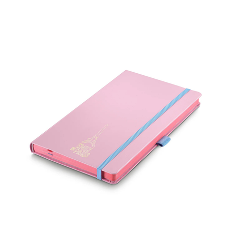 Sheaffer Emily in Paris Medium Notebook 90 GSM Ink Friendly with Embossed Eiffel Tower - Pink