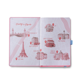 Sheaffer Emily in Paris Medium Notebook 90 GSM Ink Friendly with Embossed Eiffel Tower - Pink