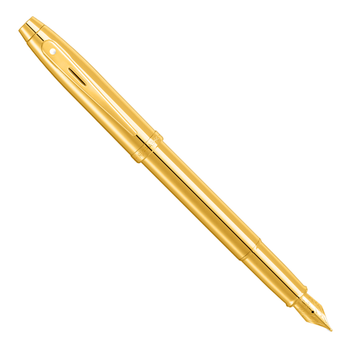 Sheaffer 100 PVD Gold w/PVD Gold Trim - Fountain Pen