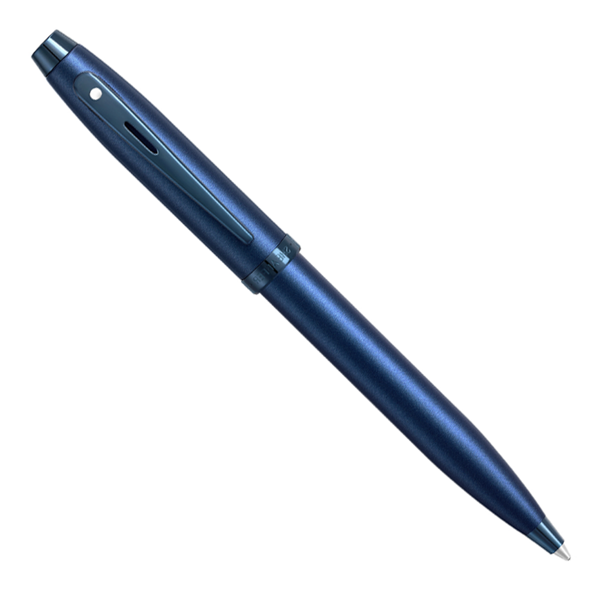 Sheaffer 100 Satin Blue w/PVD Blue Trim - Ballpoint