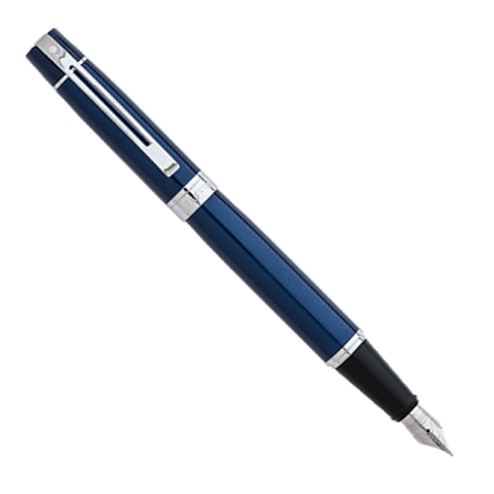 Sheaffer 300 Blue Lacquer Chrome Trim - Fountain Pen