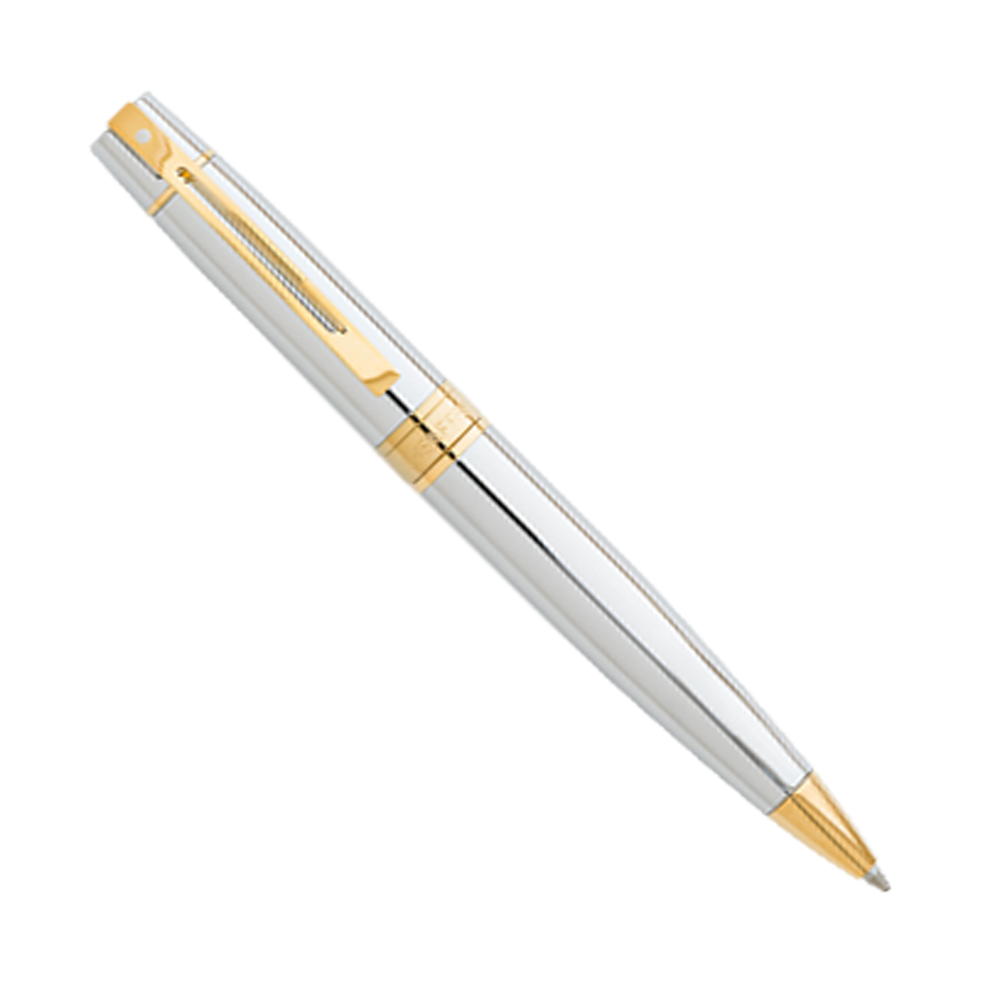 Sheaffer 300 Chrome & Gold Tone Trim - Ballpoint – Fountain Pen