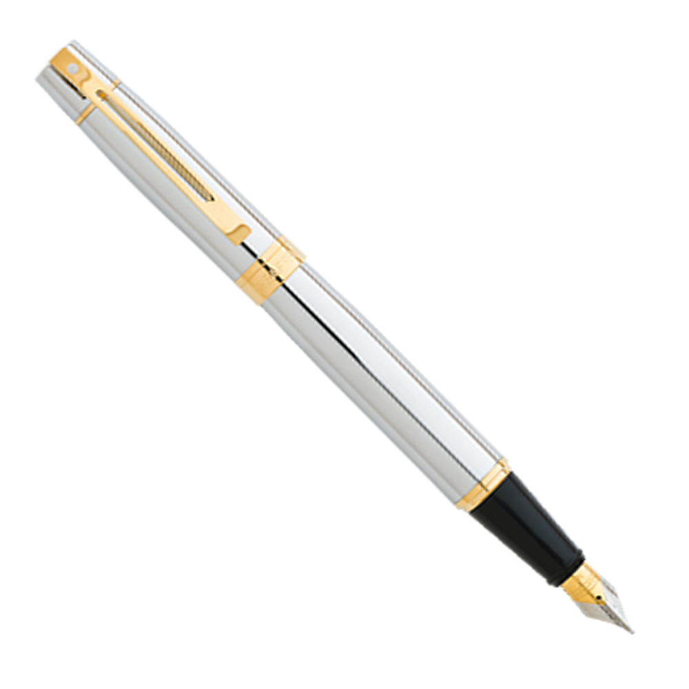 Sheaffer 300 Chrome & Gold Tone Trim - Fountain Pen