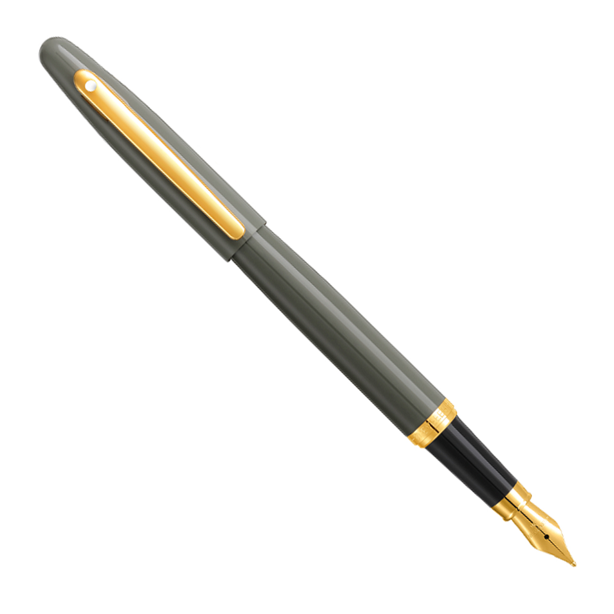 Sheaffer VFM Light Grey w/PVD Gold Trim - Fountain Pen